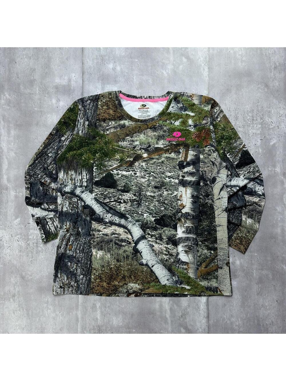 Y2K Camo Mossy Oak Grunge Skater Long Sleeve Shirt